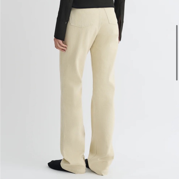 NWT Nanushka Seldes Beige Crochet-Trimmed Jeans - Picture 2 of 16